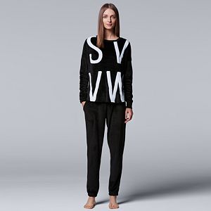 Women's Simply Vera Vera Wang 10th Anniversary Plush Jogger Set