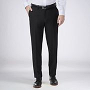 black dress pants for male Henry Segal Men's Black Flat Front Comfort Fit Dress Pants