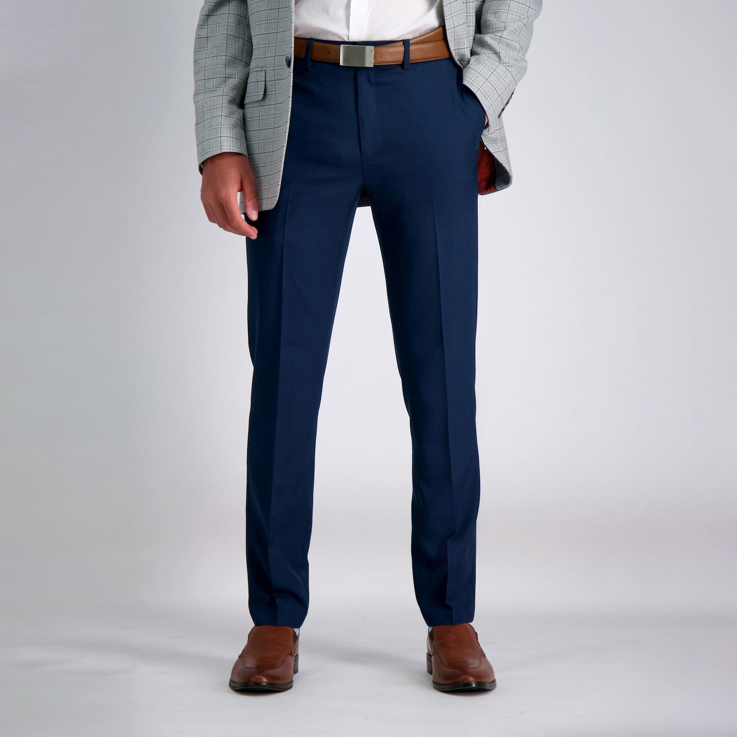 Men's Haggar Premium Comfort Slim-Fit Stretch Dress Pants, Size: 36X29, Blue