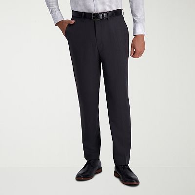 haggar men's slim fit dress pants Haggar Grey Premium Comfort 4-Way Stretch Slim Fit Flat Front Dress Pants
