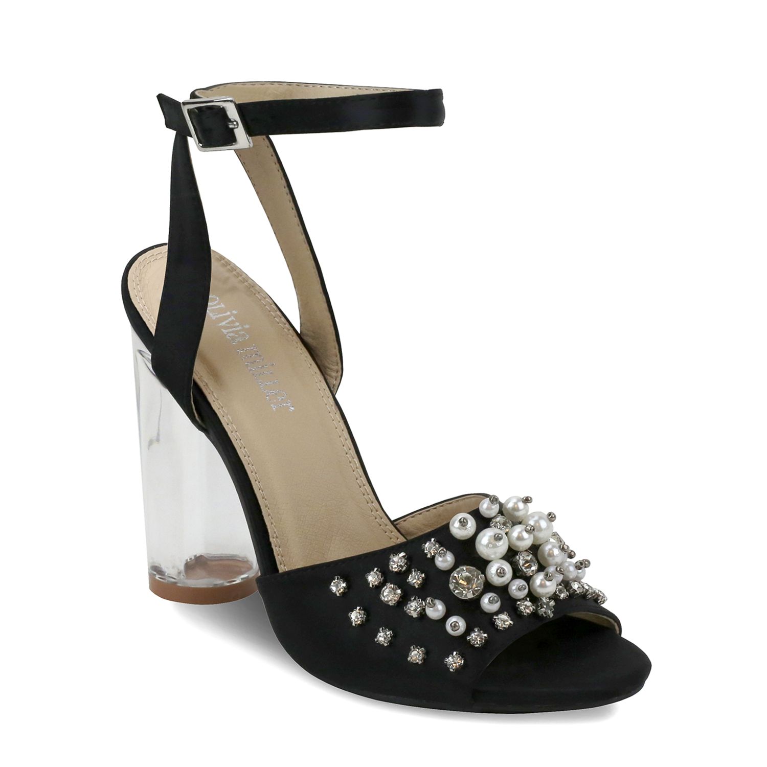 bling heel sandals