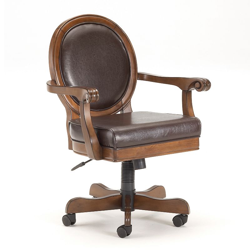 Hillsdale Furniture Warrington Adjustable Desk Chair, Brown
