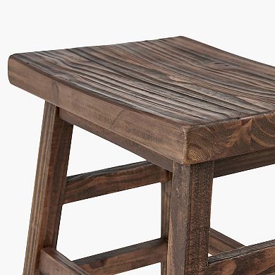 Alaterre Furniture Pomona Farmhouse Wood Stool
