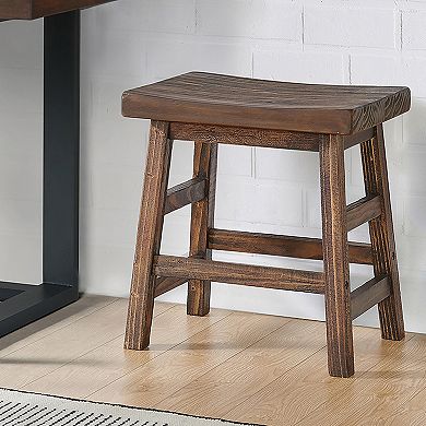 Alaterre Furniture Pomona Farmhouse Wood Stool 