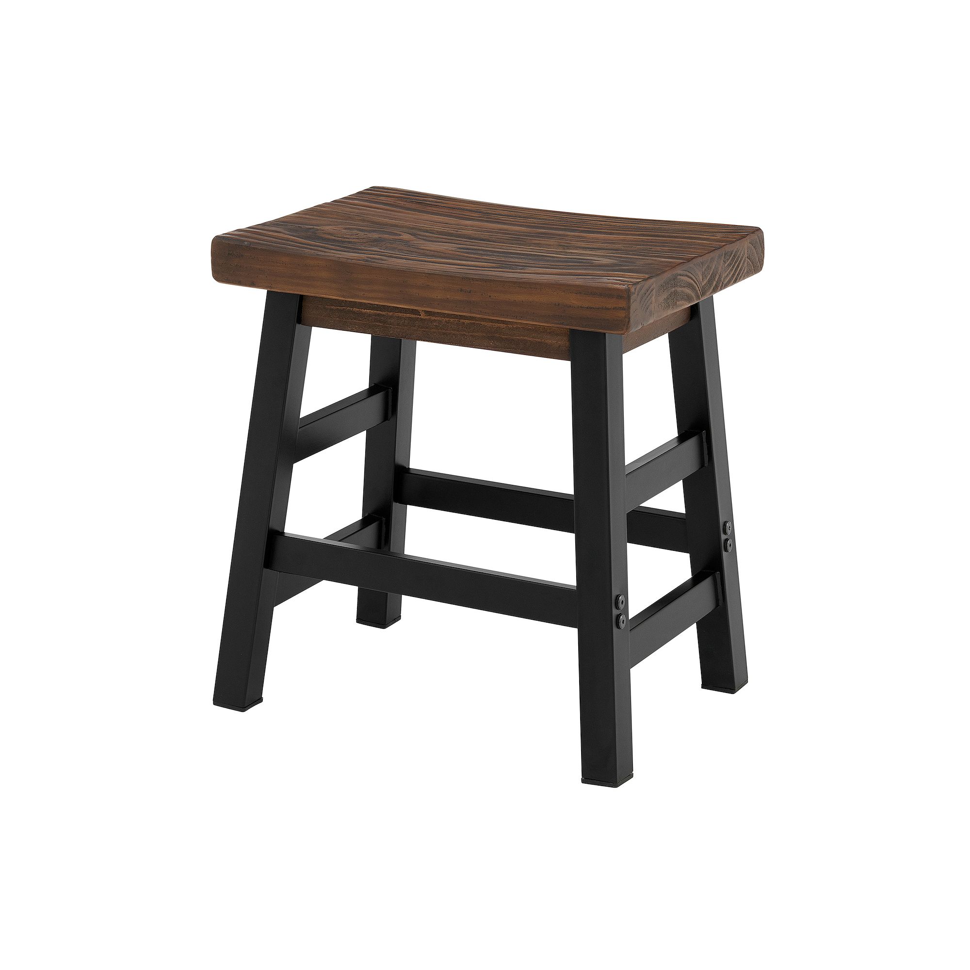 Alaterre Furniture Pomona Industrial Farmhouse Stool, Brown
