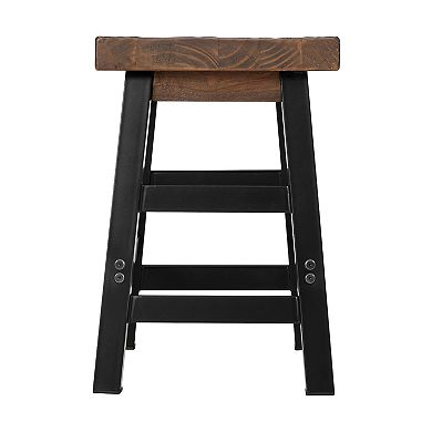 Alaterre Furniture Pomona Industrial Farmhouse Stool 