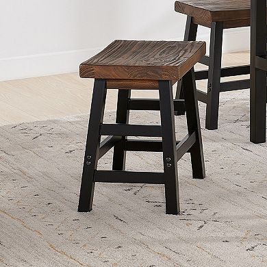 Alaterre Furniture Pomona Industrial Farmhouse Stool 