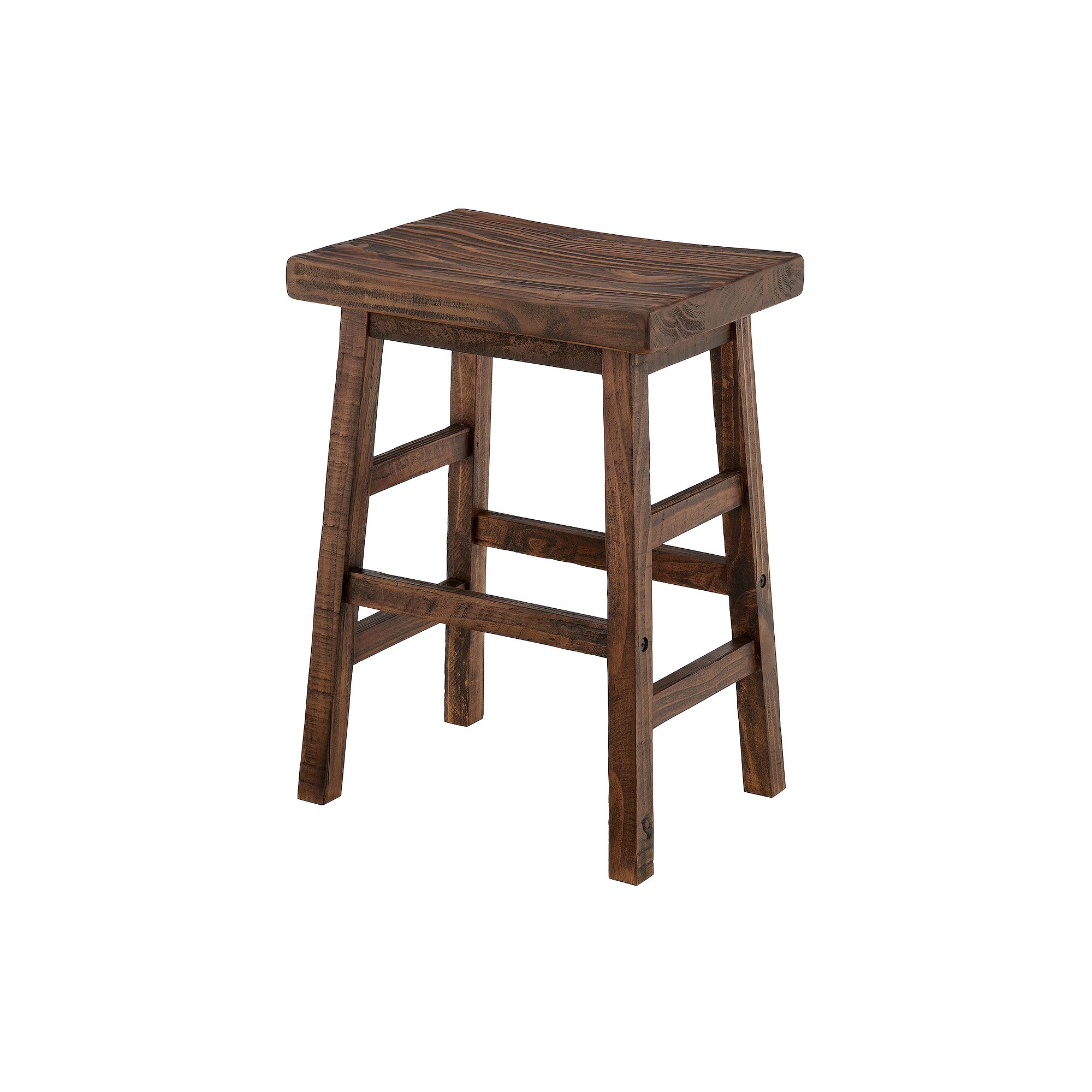 Alaterre Furniture Pomona Farmhouse Wood Counter Stool, Brown