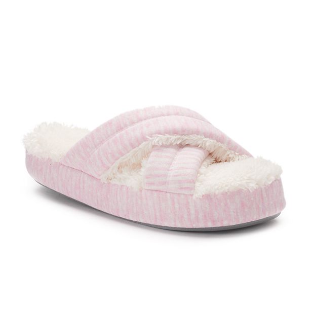 Women s Dearfoams Criss Cross Foam Slippers