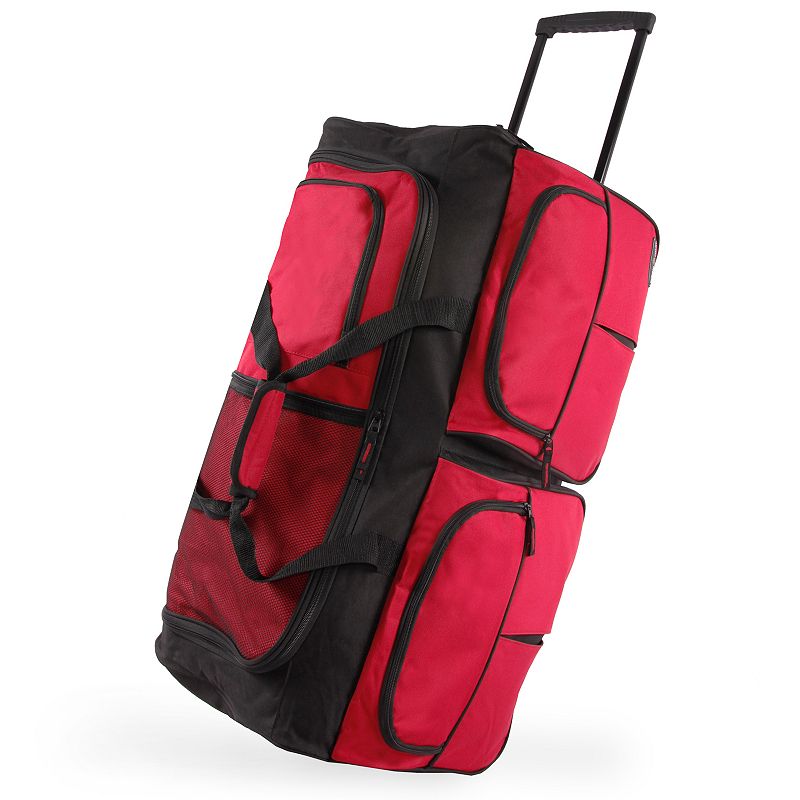 Pacific Coast 30-Inch Large Wheeled Duffel Bag, Red