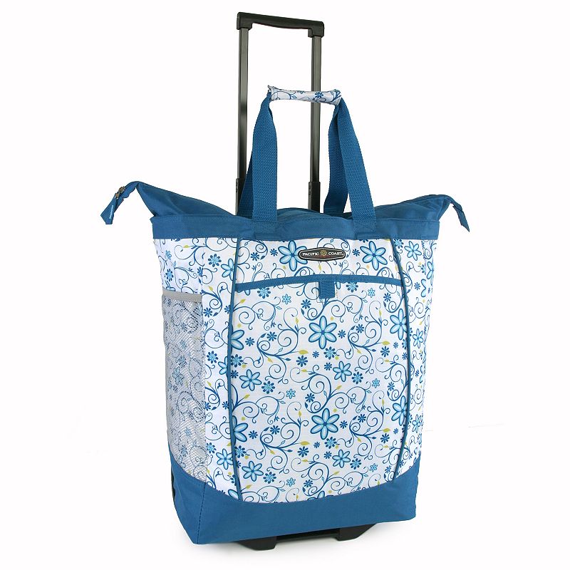 Pacific Coast Wheeled Shopping Tote, Blue, WHEEL TOTE