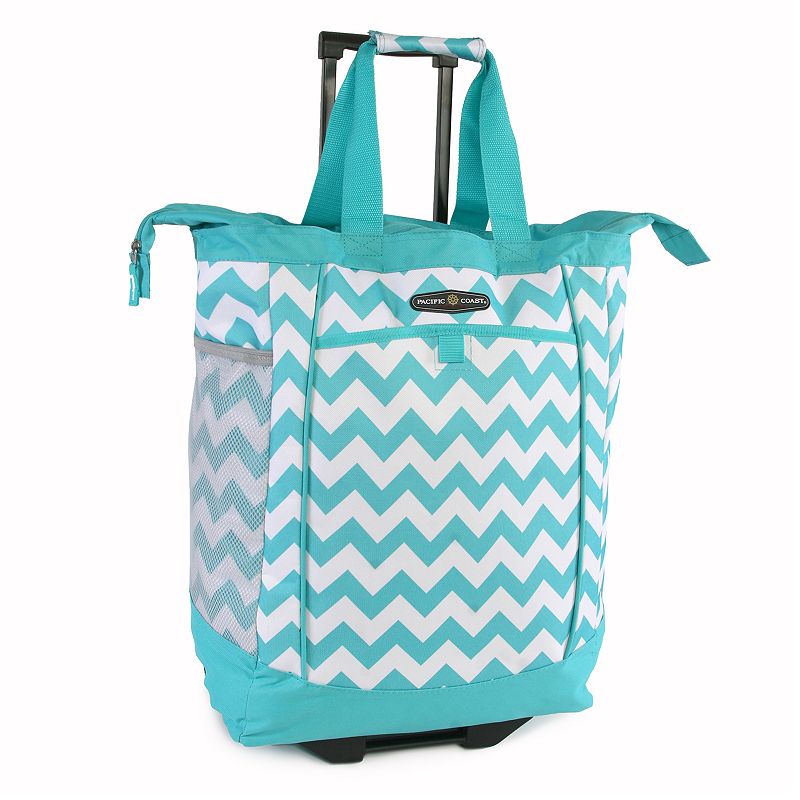 Pacific Coast Wheeled Shopping Tote, Green, WHEEL TOTE