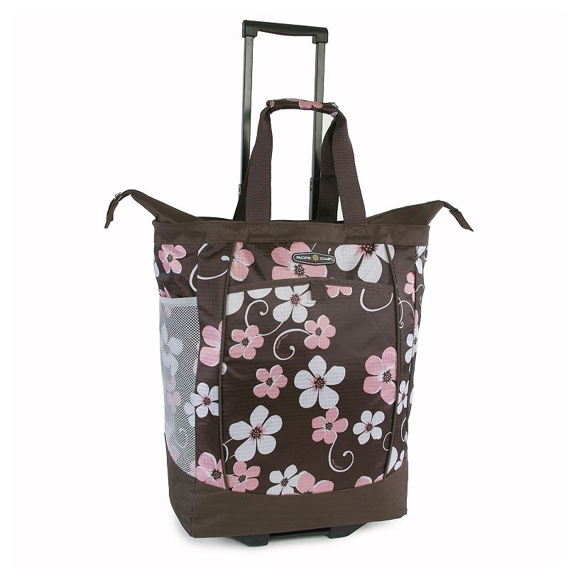 Pacific Coast Wheeled Shopping Tote, Pink, WHEEL TOTE