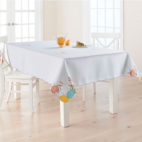 Celebrate Easter Together Cut Out Bunny Tablecloth