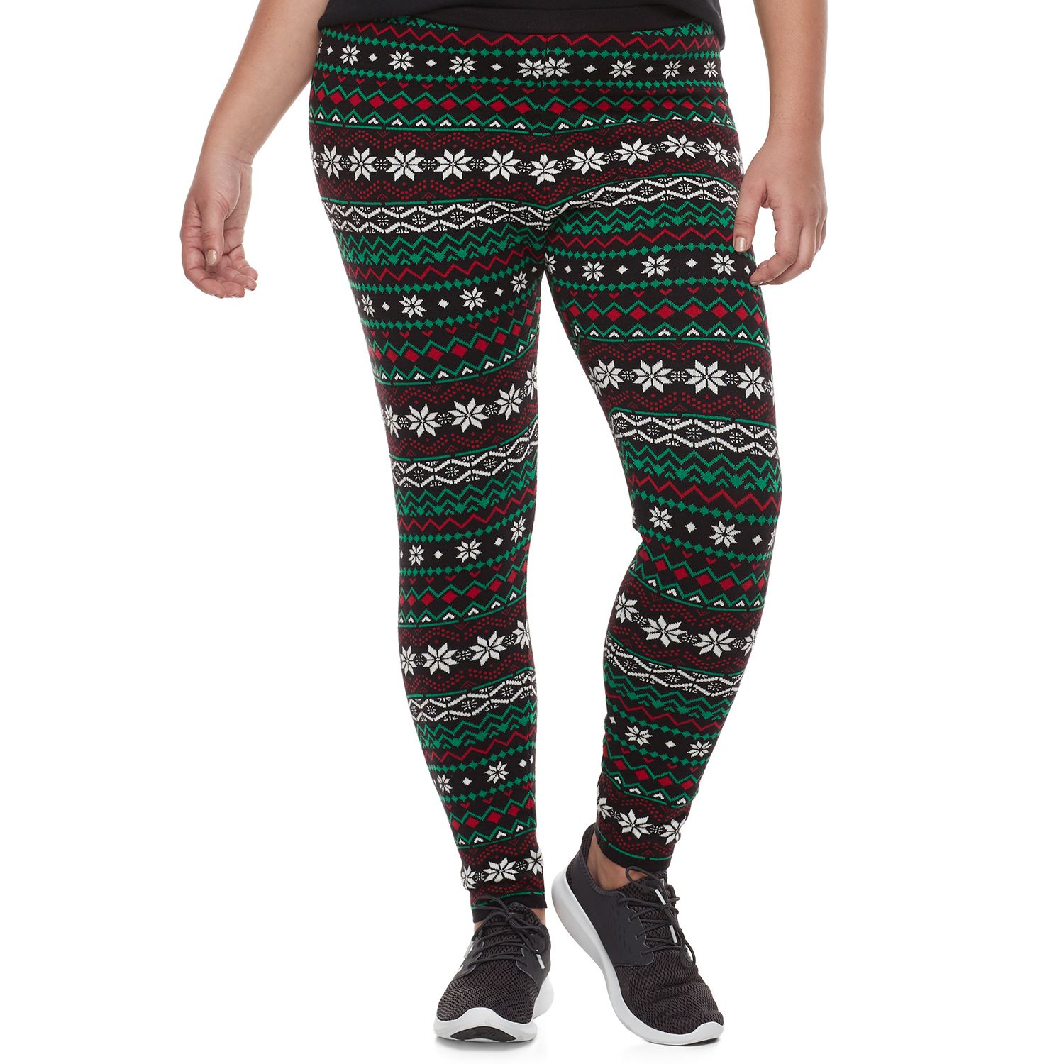 plus size holiday print leggings