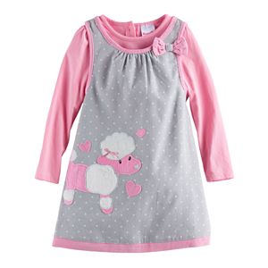 Baby Girl Nannette Poodle Jumper and Long-Sleeve Tee Set