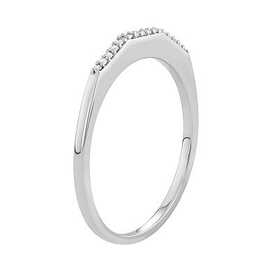 Jewelexcess Sterling Silver Diamond Accent Ring