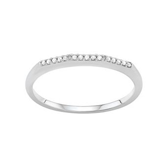 Jewelexcess Sterling Silver Diamond Accent Ring