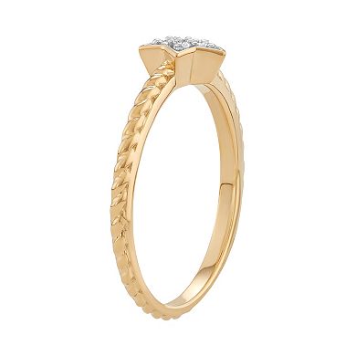 Jewelexcess Sterling Silver Diamond Accent Star Ring