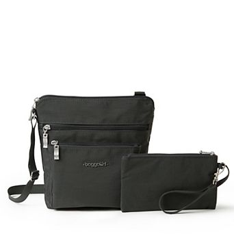Baggallini Pocket Crossbody Bag with RFID-Blocking Wristlet