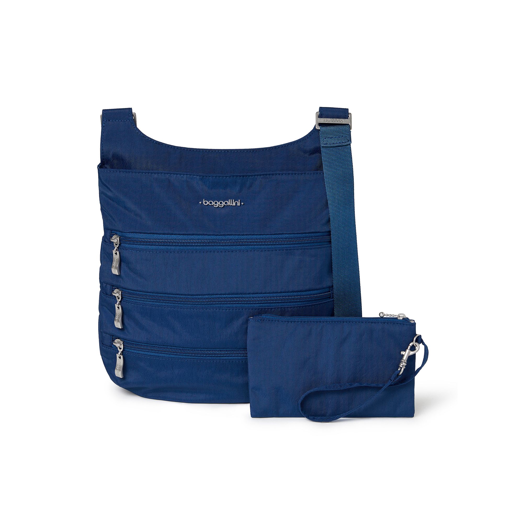 Womens baggallini Big Zipper Bag with RFID Pouch, Pacific