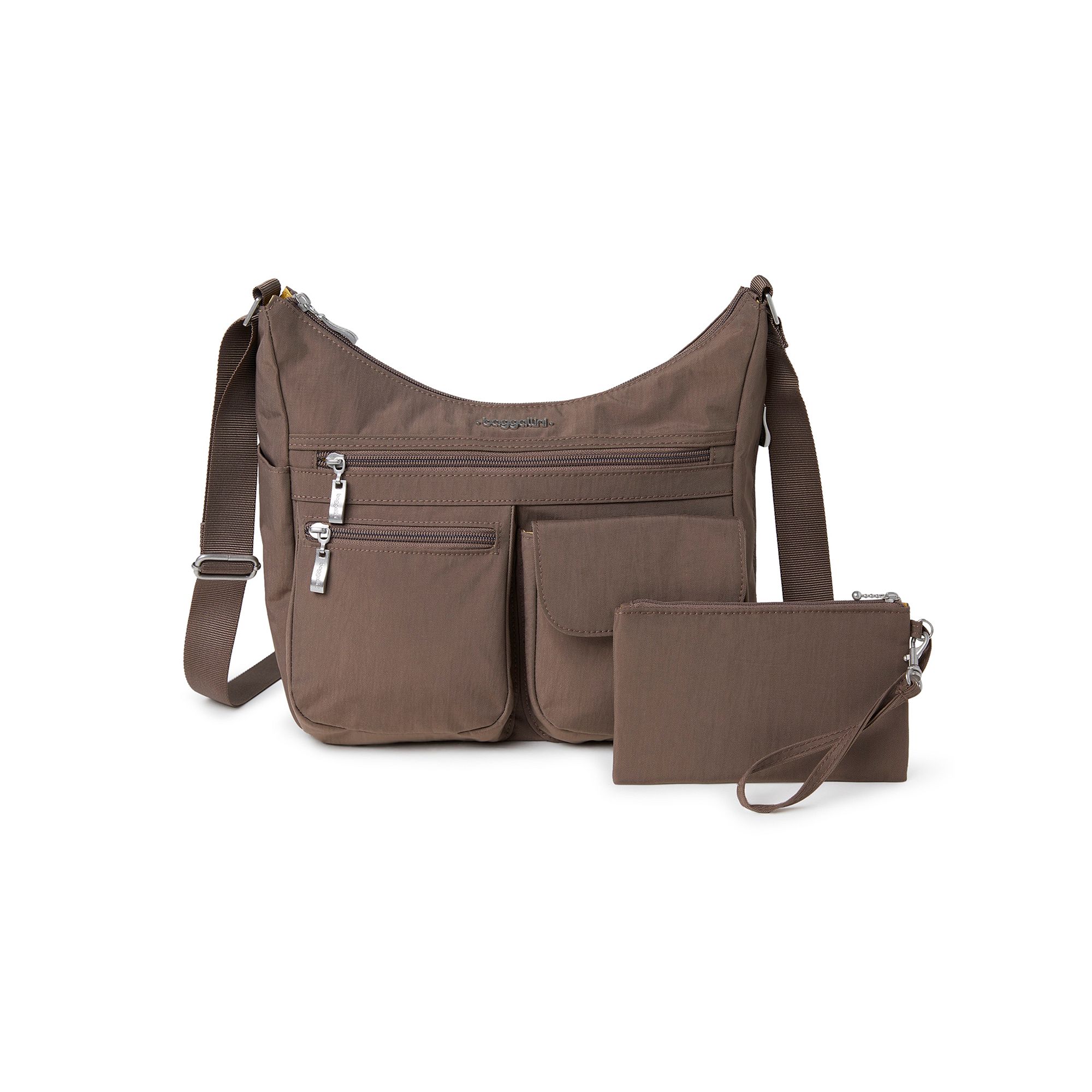 Baggallini Everywhere Bagg Crossbody Bag with RFID-Blocking Wristlet, Porto