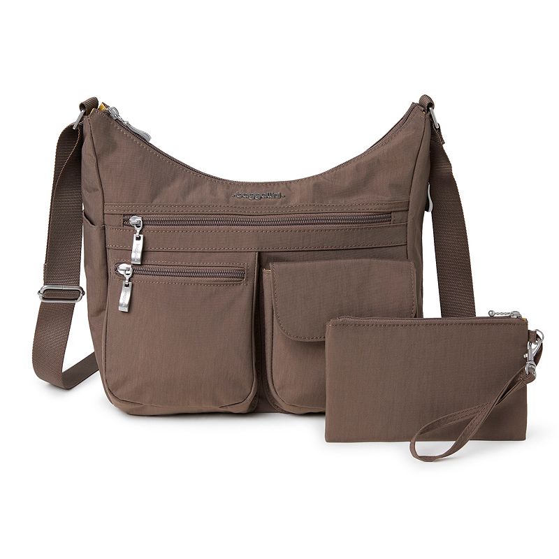 Baggallini Everywhere Bagg Crossbody Bag with RFID-Blocking Wristlet, Portobello