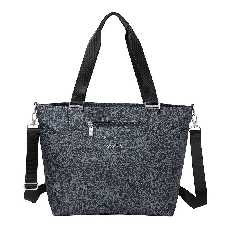 Women's Baggallini Avenue Convertible Tote Bag, Black Blossom Print