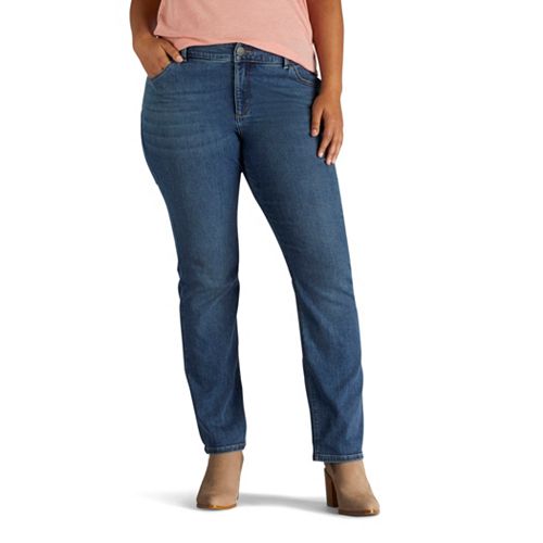 Plus Size Lee Secretly Shapes Regular Fit StraightLeg Jeans