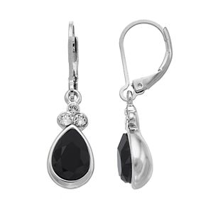 Dana Buchman Crystal Teardrop Clip-On Earrings