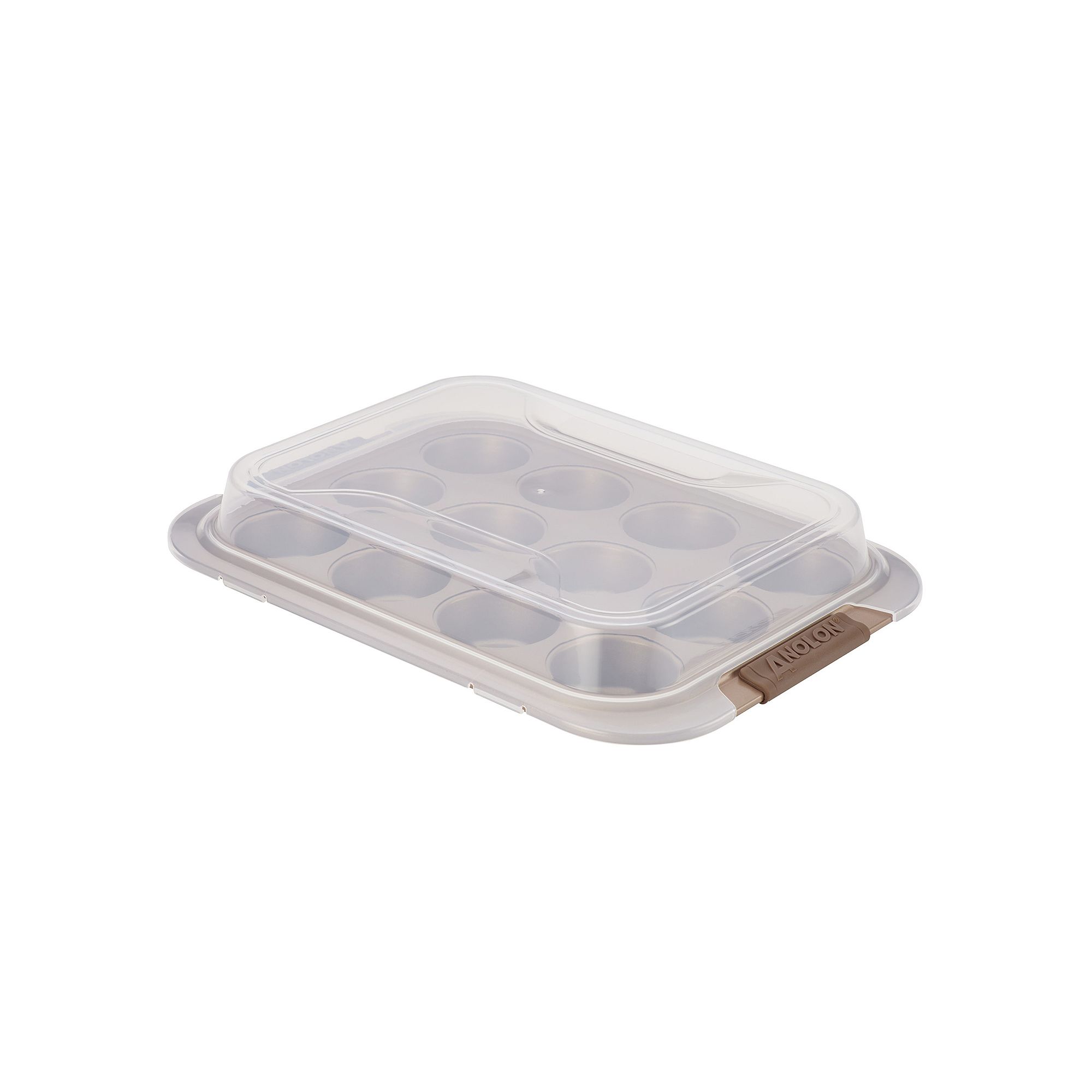 Anolon Advanced Bronze Nonstick Muffin Pan with Lid
