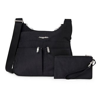 Women's Baggallini Cross Over Crossbody Bag with RFID Blocking Wristlet