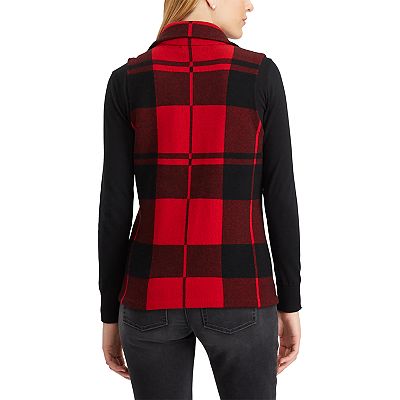 Women s Chaps Buffalo Plaid Sweater Vest