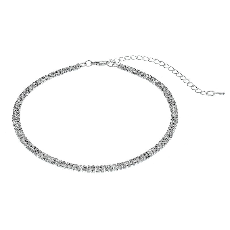 Crystal Avenue Cup Chain Choker Necklace, Womens, Size: 11.5, Grey