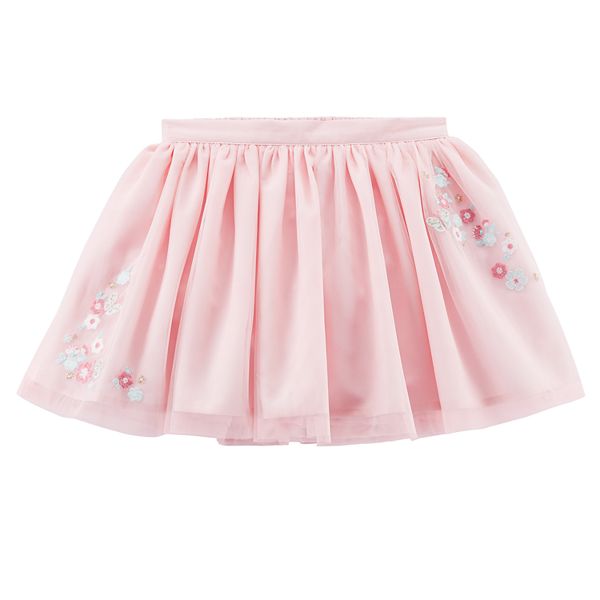 Girls 48 Carter's Pink Embroidered Tutu Skirt