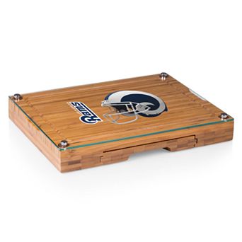 Picnic Time Los Angeles Rams Concerto Bamboo Cutting Board and Cheese Tools Set