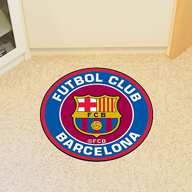 FANMATS FC Barcelona Round Floor Mat
