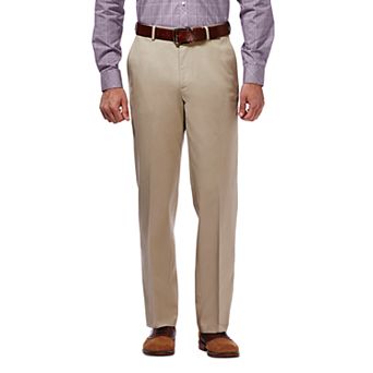 Big & Tall Haggar® Premium No-Iron Stretch Classic-Fit Flat-Front Khaki Pants