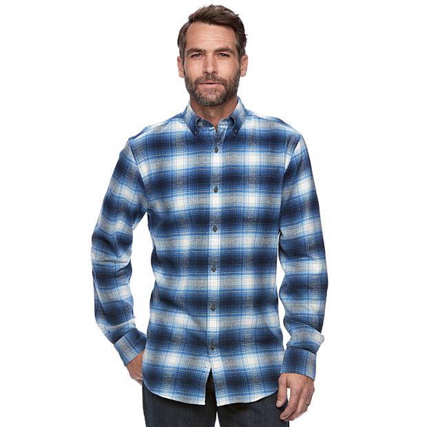 Men s Croft Barrow True Comfort Plaid Slim Fit Flannel Button