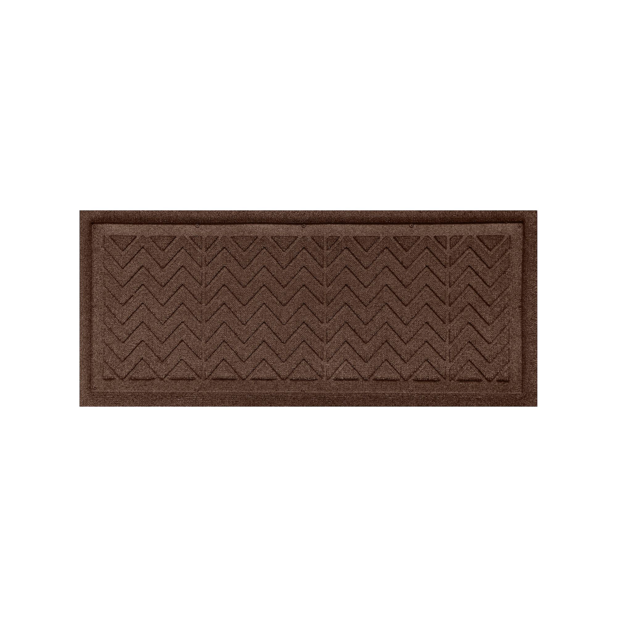 Waterhog Chevron Indoor Outdoor Boot Tray - 15 x 36, Dark Brown