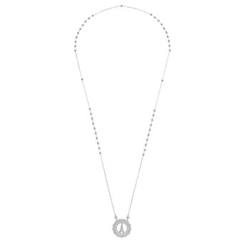 Sterling Silver Cubic Zirconia Virgin Mary Necklace