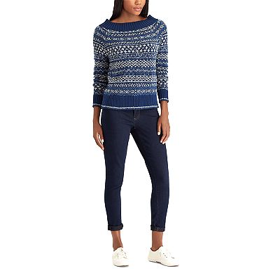 Women's Chaps Striped Scoopneck Sweater