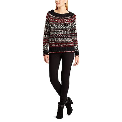 Women's Chaps Striped Scoopneck Sweater