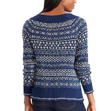Women's Chaps Striped Scoopneck Sweater