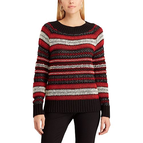 Women's Chaps Striped Scoopneck Sweater