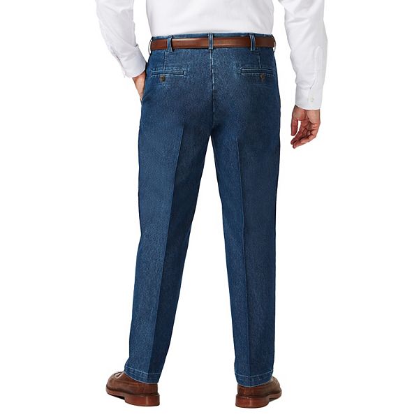 Big & Tall Haggar Classic-Fit Expandable-Waist Stretch Jeans