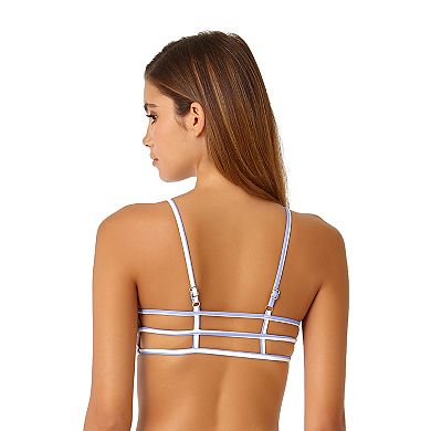 Juniors' California Sunshine Vertical Stripe Bikini Top