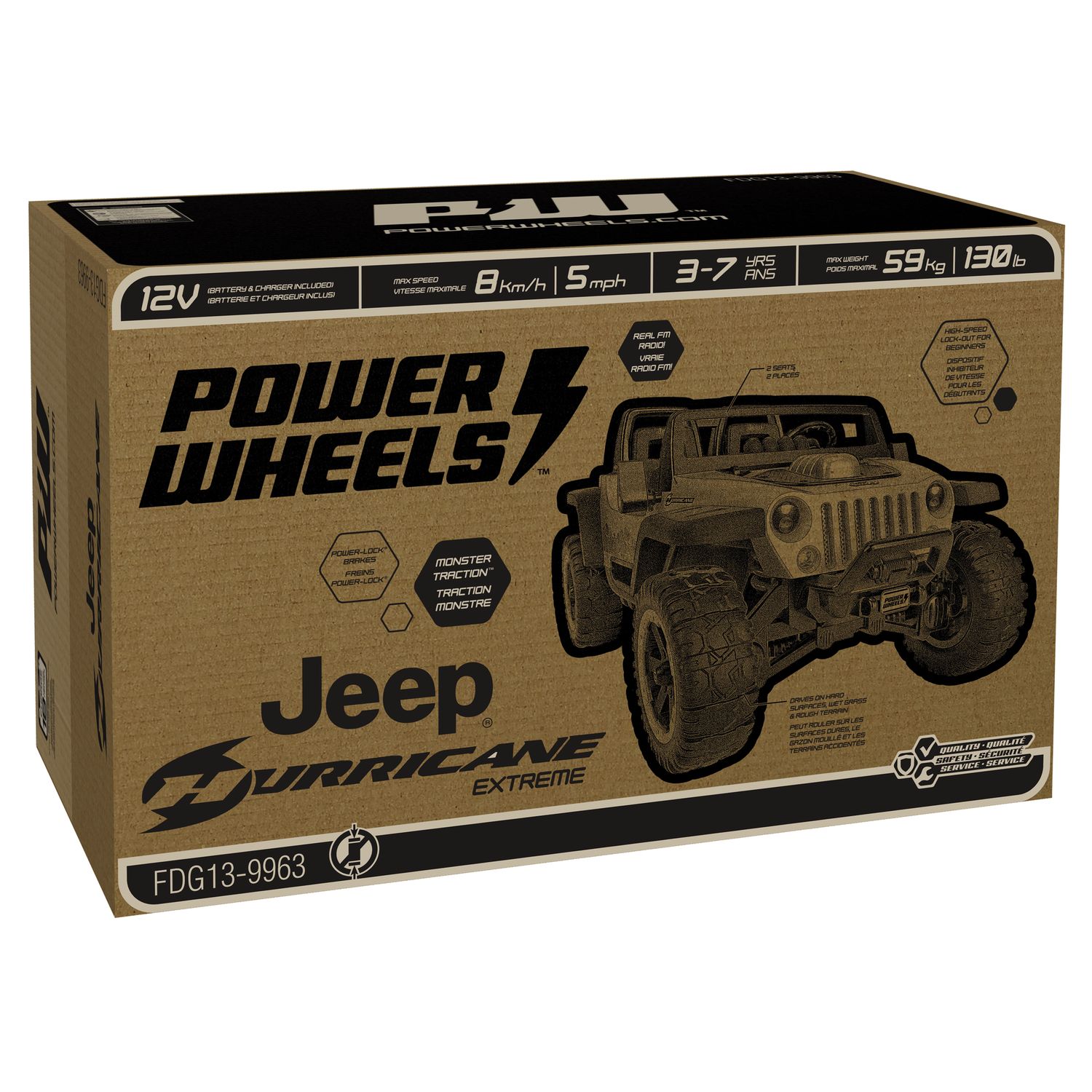 power wheels 12 volt jeep hurricane extreme