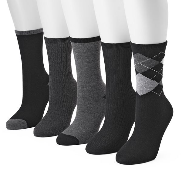 Women's Sonoma Goods For Life® 5-pk. Argyle Crew Socks