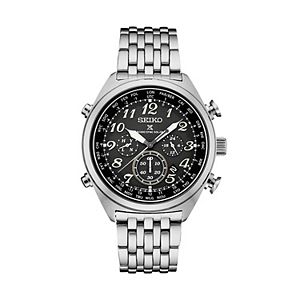 Seiko Men's Prospex Leather Radio Sync Solar Watch - SSG017